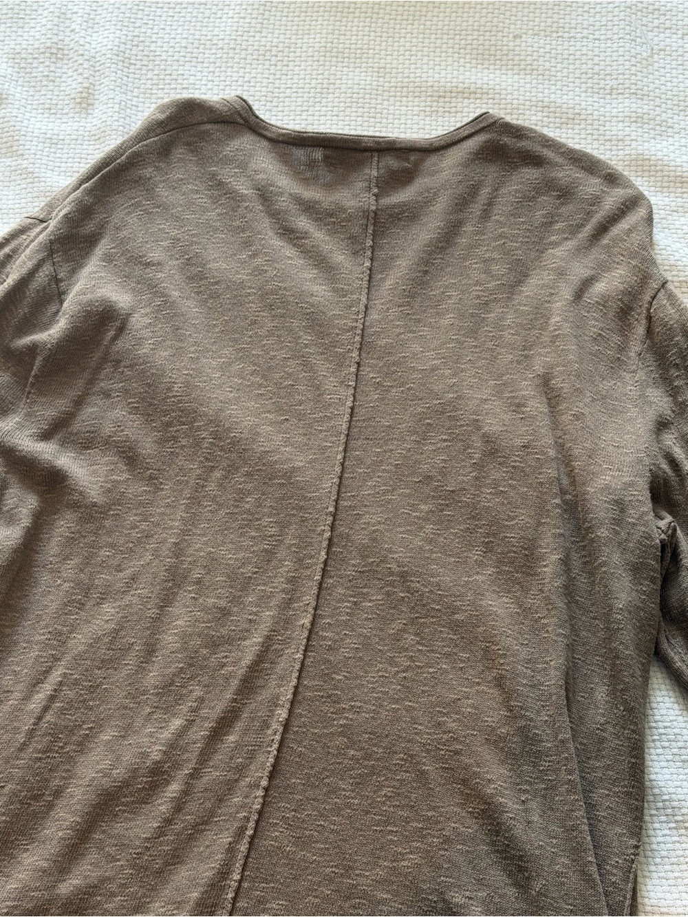 Rag & Bone Taupe Linen Blend Long Sleeve Top Men’s M